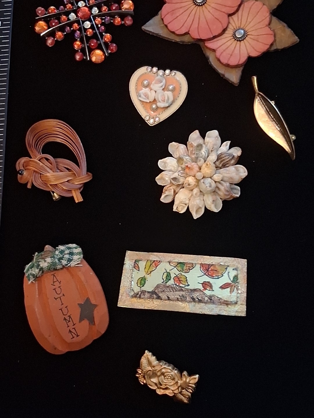 Autumn Themed Brooch Lot